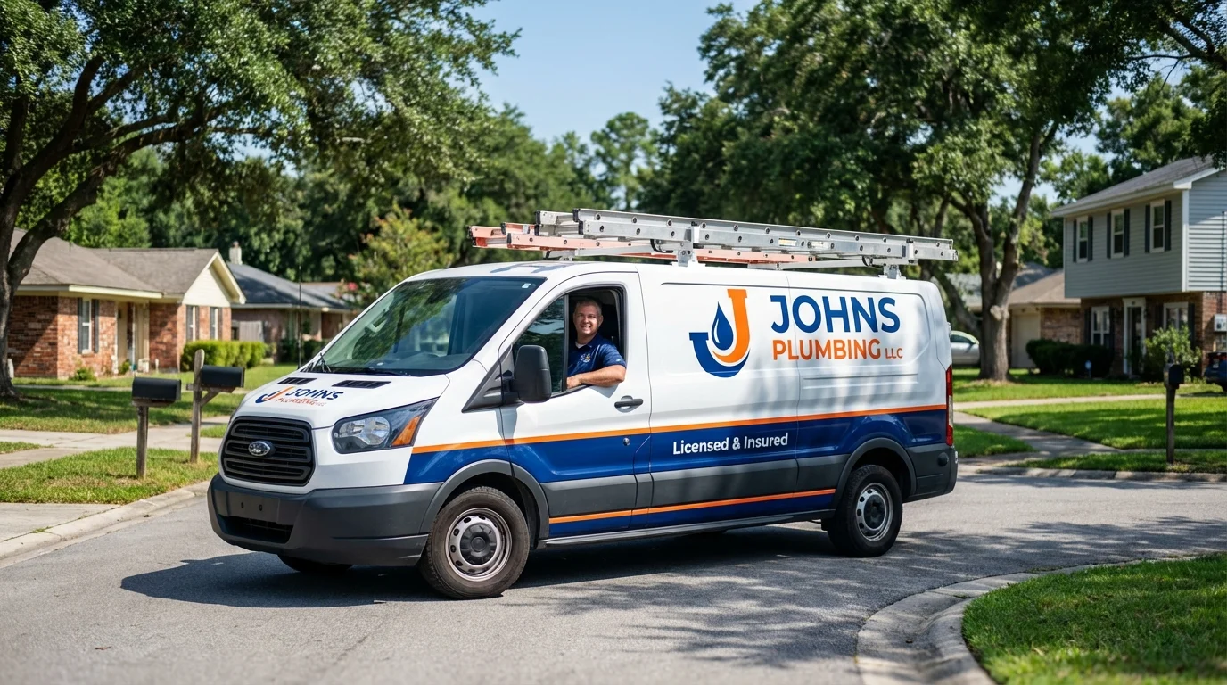 Johns Plumbing LLC service van in Bowling Green, KY