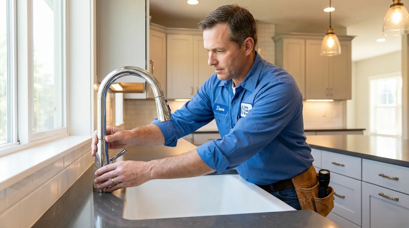 Kitchen faucet installation by Johns Plumbing LLC in Bowling Green