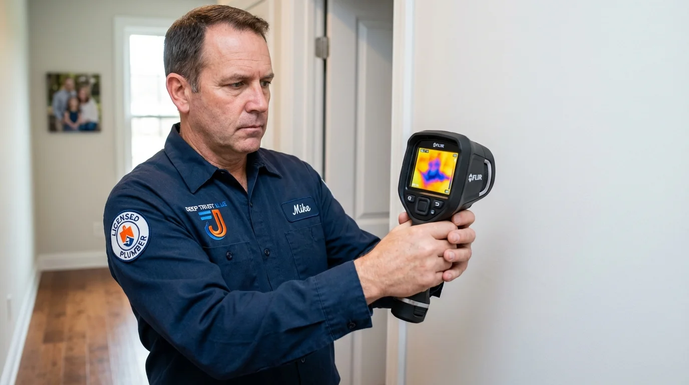 Thermal imaging leak detection by Johns Plumbing LLC in Bowling Green
